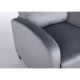 14340048 Πολυθρόνα Ανακλινόμενη ArteLibre ATRIA Γκρι Βελούδο 67.5x90x104cm Γκρι