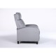 14340048 Πολυθρόνα Ανακλινόμενη ArteLibre ATRIA Γκρι Βελούδο 67.5x90x104cm Γκρι