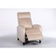 14340049 Πολυθρόνα Ανακλινόμενη ArteLibre ATRIA Εκρού Βελούδο 67.5x90x104cm Εκρού