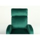 14340050 Πολυθρόνα Ανακλινόμενη ArteLibre ATRIA Πράσινο Βελούδο 67.5x90x104cm Πράσινο