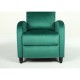 14340050 Πολυθρόνα Ανακλινόμενη ArteLibre ATRIA Πράσινο Βελούδο 67.5x90x104cm Πράσινο