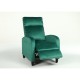 14340050 Πολυθρόνα Ανακλινόμενη ArteLibre ATRIA Πράσινο Βελούδο 67.5x90x104cm Πράσινο