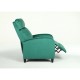 14340050 Πολυθρόνα Ανακλινόμενη ArteLibre ATRIA Πράσινο Βελούδο 67.5x90x104cm Πράσινο