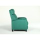 14340050 Πολυθρόνα Ανακλινόμενη ArteLibre ATRIA Πράσινο Βελούδο 67.5x90x104cm Πράσινο