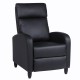 14340052 Πολυθρόνα Ανακλινόμενη ArteLibre ATRIA Μαύρο PU 67.5x90x104cm Μαύρο