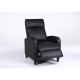14340052 Πολυθρόνα Ανακλινόμενη ArteLibre ATRIA Μαύρο PU 67.5x90x104cm Μαύρο