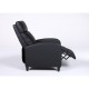 14340052 Πολυθρόνα Ανακλινόμενη ArteLibre ATRIA Μαύρο PU 67.5x90x104cm Μαύρο