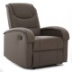 14340053 Πολυθρόνα Ανακλινόμενη ArteLibre CELAENO Καφέ PU 80x96x97cm Καφέ