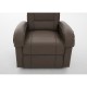 14340053 Πολυθρόνα Ανακλινόμενη ArteLibre CELAENO Καφέ PU 80x96x97cm Καφέ