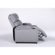 14340057 Πολυθρόνα Ανακλινόμενη ArteLibre RANA Γκρι Βελούδο 80x95x103cm Γκρι
