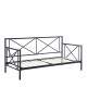 14250016 Κρεβάτι Μονό ArteLibre JASMINE Μαύρο Μέταλλο 208x97.6x100cm (Στρώμα 90x200cm) Μαύρο