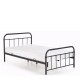 14250012 Κρεβάτι ArteLibre LIBERTY Μεταλλικό Sandy Black 209x124x93cm (Στρώμα 120x200cm) Μαύρο