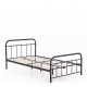 14250012 Κρεβάτι ArteLibre LIBERTY Μεταλλικό Sandy Black 209x124x93cm (Στρώμα 120x200cm) Μαύρο