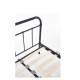 14250012 Κρεβάτι ArteLibre LIBERTY Μεταλλικό Sandy Black 209x124x93cm (Στρώμα 120x200cm) Μαύρο