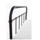 14250012 Κρεβάτι ArteLibre LIBERTY Μεταλλικό Sandy Black 209x124x93cm (Στρώμα 120x200cm) Μαύρο