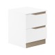 230-000084 Κομοδίνο Verena II pakoworld σε λευκή-sonoma απόχρωση 40x40x50εκ