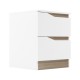 230-000084 Κομοδίνο Verena II pakoworld σε λευκή-sonoma απόχρωση 40x40x50εκ