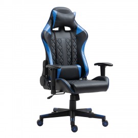 14730003 Καρέκλα Γραφείου ArteLibre Gaming ENNIS Μπλε/Μαύρο PVC 70x55x122-131cm Μαύρο/Μπλε