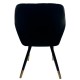 14600155 Καρέκλα Τραπεζαρίας ArteLibre ESPERANZA Μαύρο Βελούδο/Μέταλλο 56x60x81cm Μαύρο