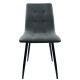 14600175 Καρέκλα Τραπεζαρίας ArteLibre YUCATAN Ανθρακί PU/Μέταλλο 44x55x86cm Γκρι