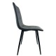 14600175 Καρέκλα Τραπεζαρίας ArteLibre YUCATAN Ανθρακί PU/Μέταλλο 44x55x86cm Γκρι
