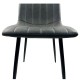 14600178 Καρέκλα Τραπεζαρίας ArteLibre YUCARIA Ανθρακί/Μαύρο PU/Μέταλλο 44x55x86cm Γκρι/Μαύρο
