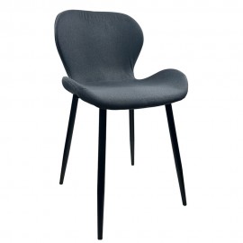 14600181 Καρέκλα Τραπεζαρίας ArteLibre RIOJA Γκρι/Μαύρο Ύφασμα/Μέταλλο 46x50x80cm Γκρι/Μαύρο