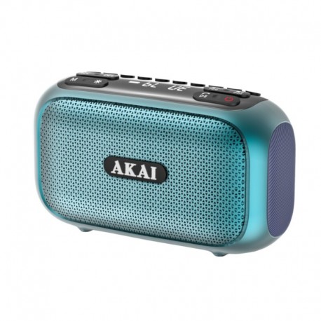 110583-0034 Akai APR-700 Μαύρο φορητό ραδιόφωνο FM/AM, REC, Bluetooth 5.3, RGB LED, 1800mAh
