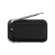 110583-0031 Akai APR-500BK Μαύρο φορητό ραδιόφωνο με Bluetooth, USB, TF, REC, έξοδο ακουστικών και οθόνη-2.5W