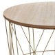 199-000175 Τραπέζι σαλονιού Kumi pakoworld oak-χρυσό Φ41x40εκ