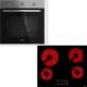Teka Set HSB 6160 SS Φούρνος άνω Πάγκου 71lt  TBC 64010 με Κεραμικές Εστίες Π59.5εκ. Μαύρος