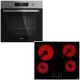Teka Set HSB 6460 SS Πολυλειτουργικός Φούρνος 71lt & TBC 64010 Κεραμική Εστία Αυτόνομη Μαύρη