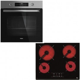 Teka Set HSB 6460 SS Πολυλειτουργικός Φούρνος 71lt & Teka TZ 6415 Κεραμική Εστία 60cm