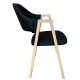 14600148 Καρέκλα Τραπεζαρίας ArteLibre SOLANA Μαύρο/Φυσικό PU/Μέταλλο 51x51x81cm Φυσικό/Μαύρο