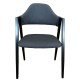 14600150 Καρέκλα Τραπεζαρίας ArteLibre SOLANA Γκρι/Μαύρο Ύφασμα/Μέταλλο 51x51x81cm Γκρι/Μαύρο