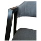 14600150 Καρέκλα Τραπεζαρίας ArteLibre SOLANA Γκρι/Μαύρο Ύφασμα/Μέταλλο 51x51x81cm Γκρι/Μαύρο