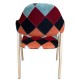 14600152 Καρέκλα Τραπεζαρίας ArteLibre SOLANA Patchwork Ύφασμα/Μέταλλο 51x51x81cm Πολύχρωμο