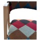 14600152 Καρέκλα Τραπεζαρίας ArteLibre SOLANA Patchwork Ύφασμα/Μέταλλο 51x51x81cm Πολύχρωμο