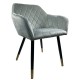 14600156 Καρέκλα Τραπεζαρίας ArteLibre ESPERANZA Γκρι/Μαύρο Βελούδο/Μέταλλο 56x60x81cm Γκρι/Μαύρο
