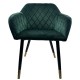 14600157 Καρέκλα Τραπεζαρίας ArteLibre ESPERANZA Πράσινο/Μαύρο Βελούδο/Μέταλλο 56x60x81cm Πράσινο/Μαύρο