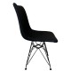 14600163 Καρέκλα Τραπεζαρίας ArteLibre SELVA Vintage Μαύρο PU/Μέταλλο 43x57x81cm Μαύρο