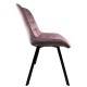 14600167 Καρέκλα Τραπεζαρίας ArteLibre BRISA Σάπιο Μήλο/Μαύρο Βελούδο/Μέταλλο 53x60x85cm Μαύρο/Ροζ