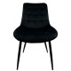 14600168 Καρέκλα Τραπεζαρίας ArteLibre BRISA Μαύρο Βελούδο/Μέταλλο 53x60x85cm Μαύρο