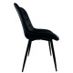 14600168 Καρέκλα Τραπεζαρίας ArteLibre BRISA Μαύρο Βελούδο/Μέταλλο 53x60x85cm Μαύρο