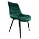 14600169 Καρέκλα Τραπεζαρίας ArteLibre BRISA Πράσινο/Μαύρο Βελούδο/Μέταλλο 53x60x85cm Πράσινο/Μαύρο