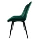 14600169 Καρέκλα Τραπεζαρίας ArteLibre BRISA Πράσινο/Μαύρο Βελούδο/Μέταλλο 53x60x85cm Πράσινο/Μαύρο