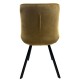 14600170 Καρέκλα Τραπεζαρίας ArteLibre BRISA Μπεζ/Μαύρο Βελούδο/Μέταλλο 53x60x85cm Μπεζ/Μαύρο
