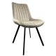 14600171 Καρέκλα Τραπεζαρίας ArteLibre MILONGA Μπεζ/Μαύρο PU/Μέταλλο 55x61x88cm Μπεζ/Μαύρο