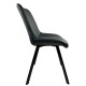14600172 Καρέκλα Τραπεζαρίας ArteLibre MILONGA Γκρι/Μαύρο PU/Μέταλλο 55x61x88cm Γκρι/Μαύρο