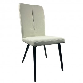 14600173 Καρέκλα Τραπεζαρίας ArteLibre FANDANGO Μπεζ/Μαύρο Ύφασμα/Μέταλλο 43x56x97cm Μπεζ/Μαύρο